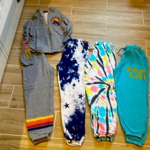 Flowers by Zoe-pants size medium and zip up size S with matching pants small